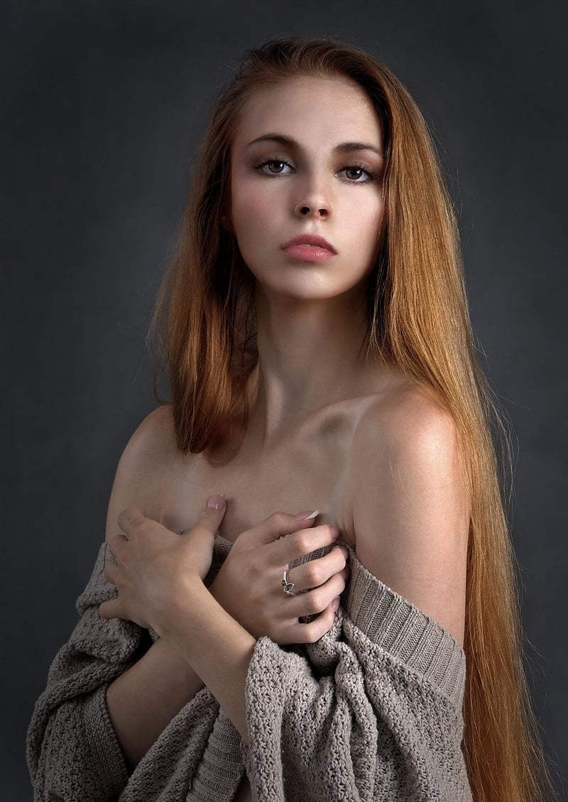 Woman practicing self-love